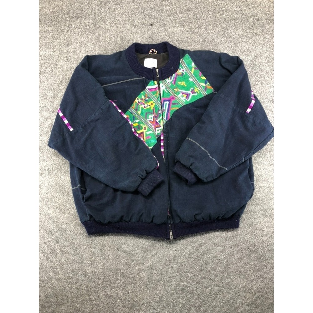 Vintage zip up Sweater Dark Blue  large